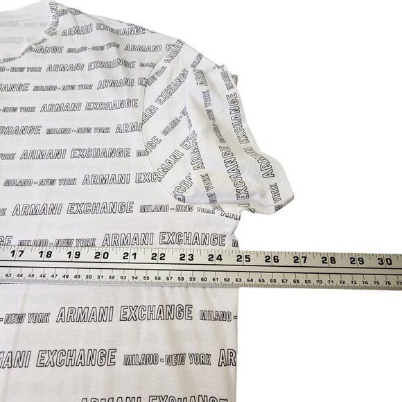 Armani Exchange Men's T-Shirt Short Sleeve Disinger Milano NY White XXL‎ - Picture 4 of 15